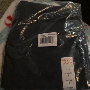 Boys brand new, in package, twill joggers in black